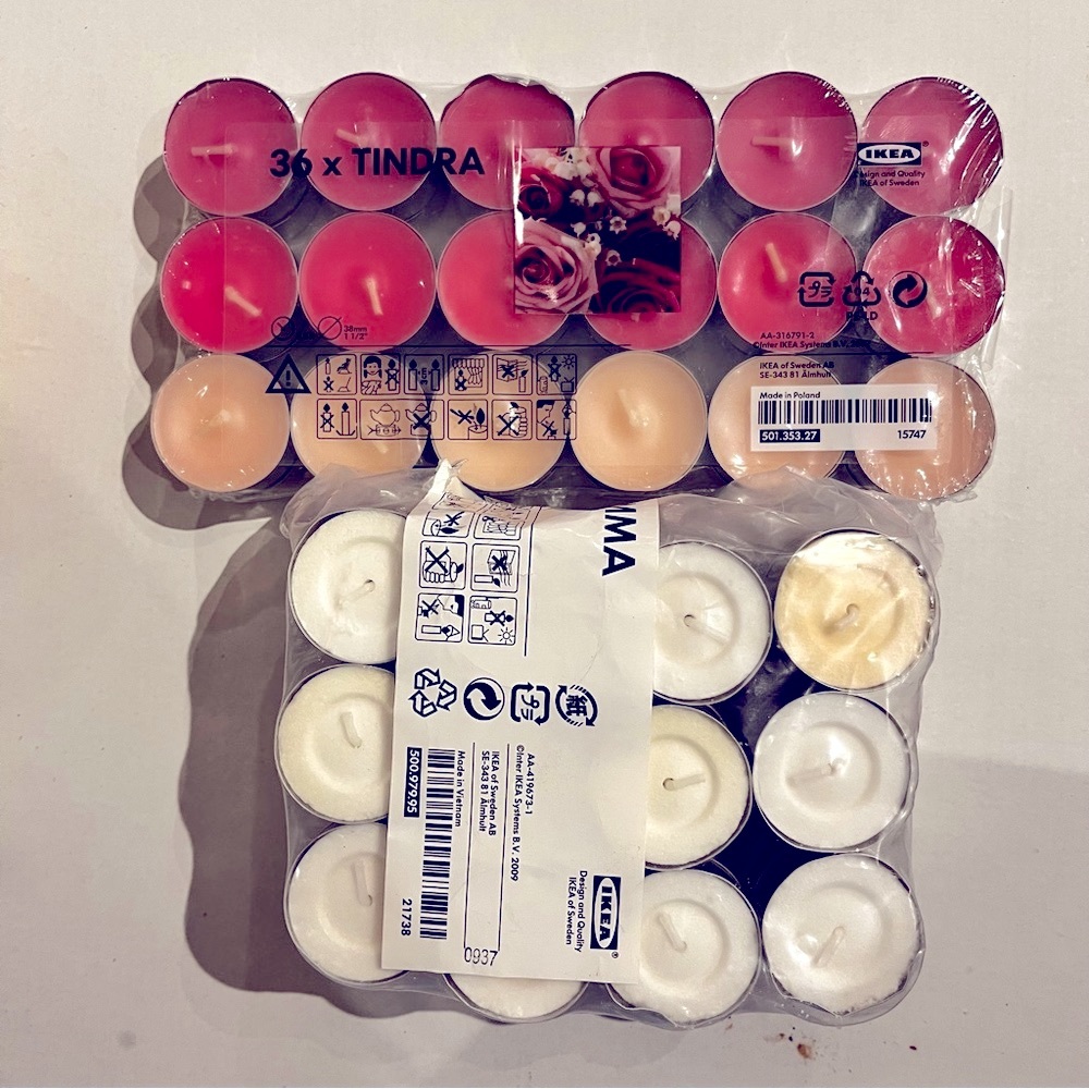 BRAND NEW SET OF 96 TEA LIGHTS